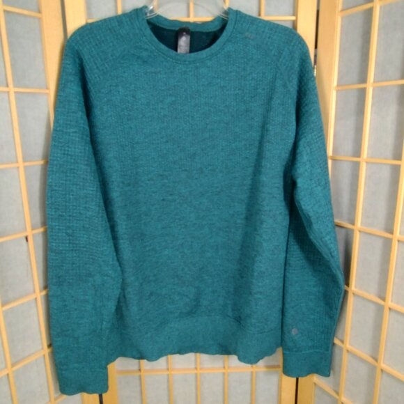Lululemon Engineered Warmth Wool Blend Crew Neck Sweater Green/Jasper Size M - Picture 1 of 6